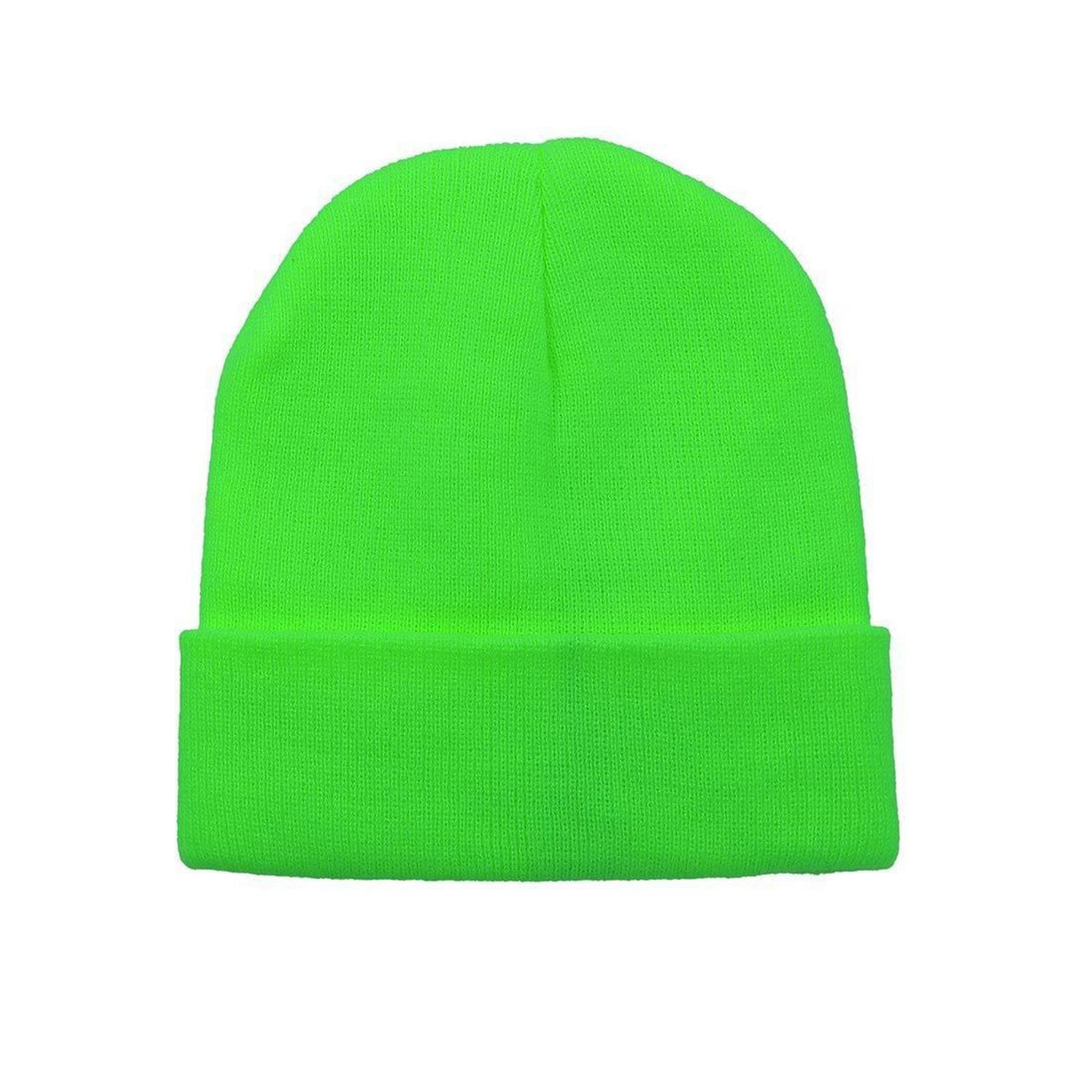 Strickmütze Unisex Einheitsgröße fluoreszierendes Grün