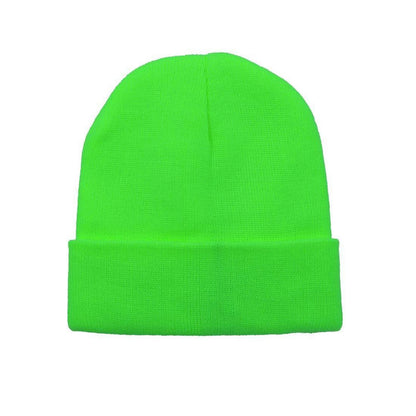 Strickmütze Unisex Einheitsgröße fluoreszierendes Grün