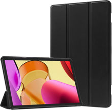 Schwarze Slim Leder Tablet Hülle mit Dreifach-Standfunktion