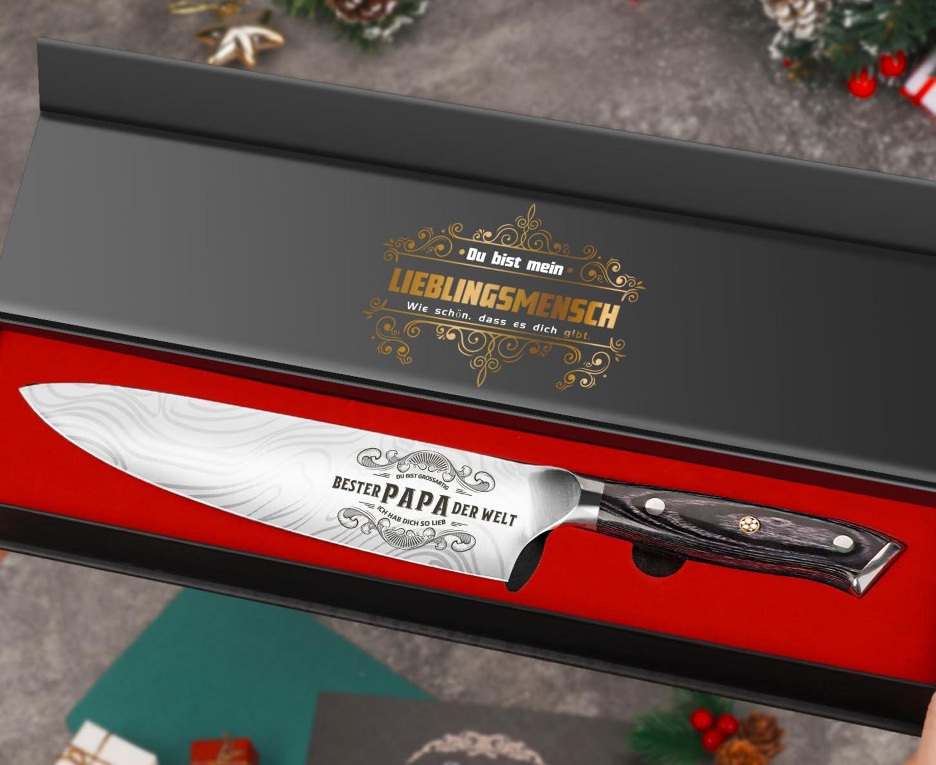 Küchenmesser Edelstahl Geschenk Weihnachten Vater Profi Männer