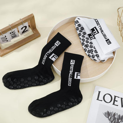 Fußballsocken Herren Damen 6 Paar Anti-Rutsch Gr. 39-46 Weiß/Schwarz
