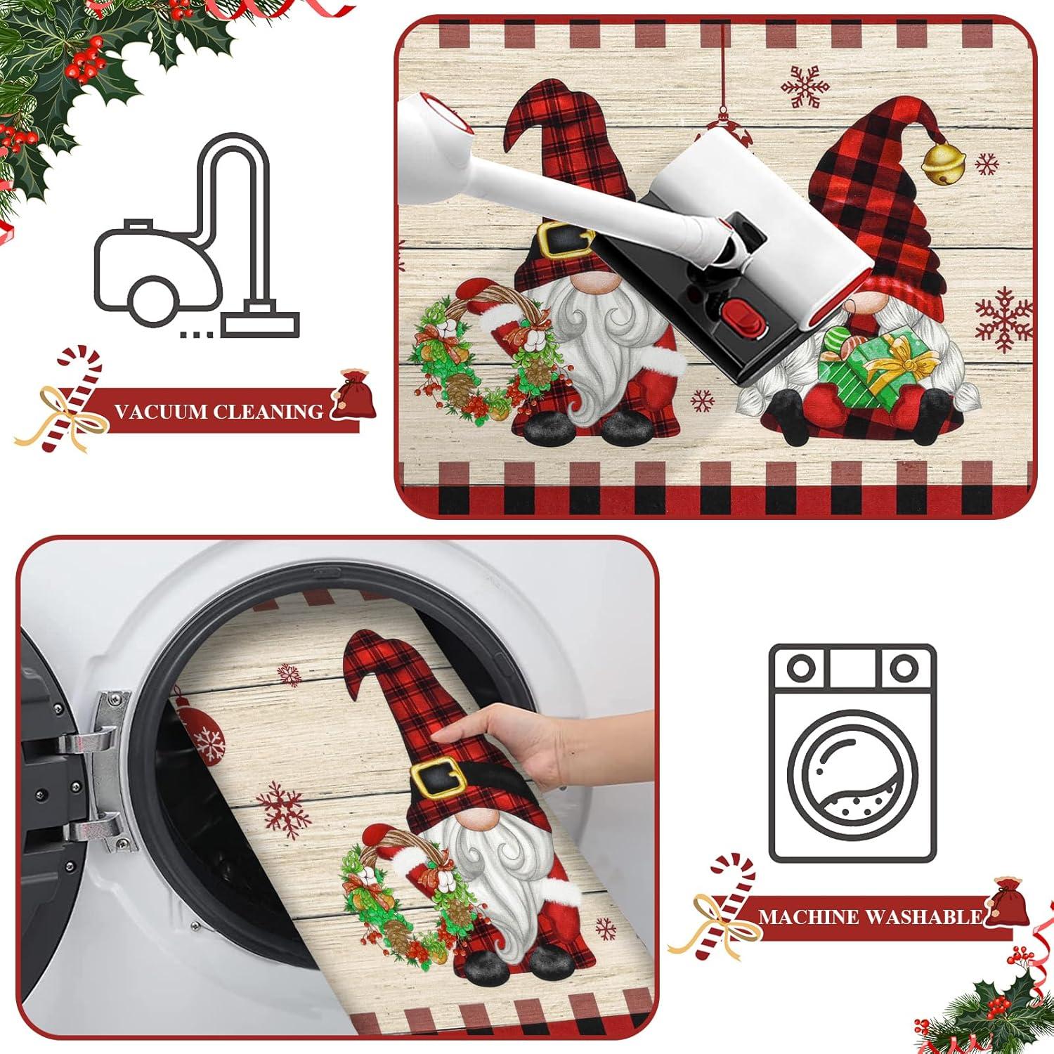 Weihnachtlicher Flur Teppichmatte 60 x 180 cm rutschfest & waschbar