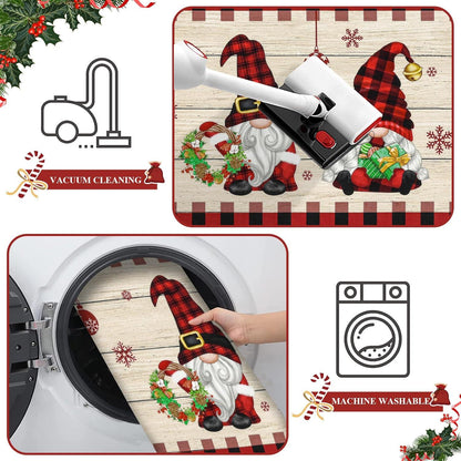 Weihnachtlicher Flur Teppichmatte 60 x 180 cm rutschfest & waschbar