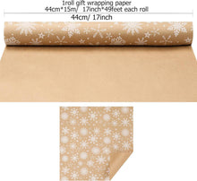Weihnachts Geschenkpapier 80g/m² 44cm x 15m Schneeflocken