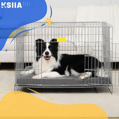 Orthopädisches Hundebett XXL Dunkelgrau Waschbar mit abnehmbarem Bezug