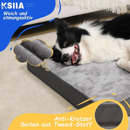 Orthopädisches Hundebett Dunkelgrau 60x45cm Waschbar & Abnehmbar