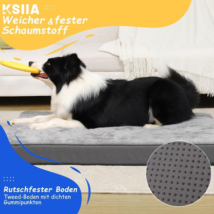 Orthopädisches Hundebett Dunkelgrau 60x45cm Waschbar & Abnehmbar