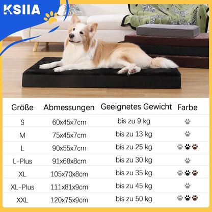 Orthopädisches Hundebett Dunkelgrau 60x45cm Waschbar & Abnehmbar