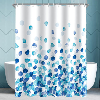 Duschvorhang Blaue Blütenblätter Wasserabweisend 260x200cm