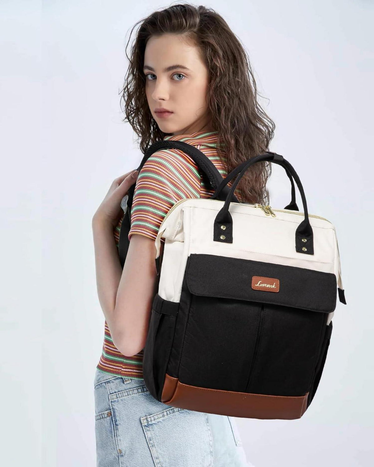 Laptop Rucksack Damen Groß 17.3 Zoll Wasserdicht Daypack Uni