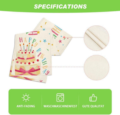 Artoid Mode Happy Birthday Kuchen Geburtstag Tischläufer Party Dekor 40x140cm