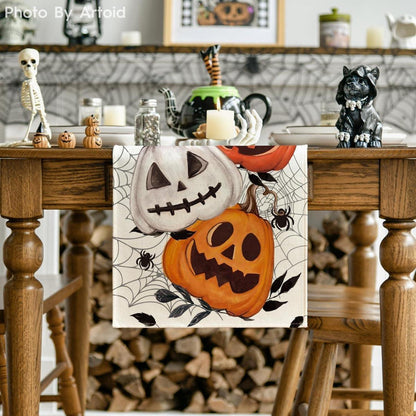 Artoid Mode Halloween Kürbis Spinnennetz Tischläufer 40x300