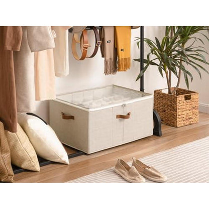 Faltbarer Schuh Organizer für 24 Paar – Braune Schuhbox