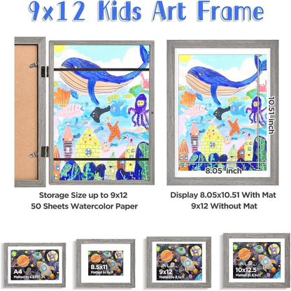 KINLINK 9x12 Kinder Kunstrahmen Holz-Bilderrahmen für