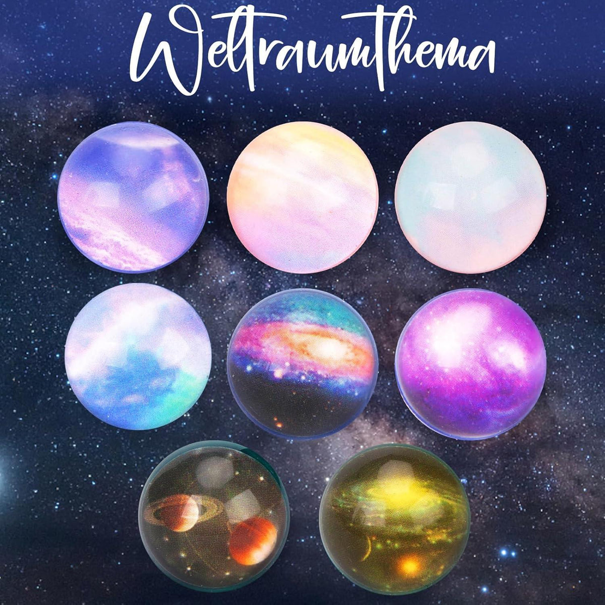 50er Set Flummi Planeten Weltraumthema Kindergeburtstagsgeschenke