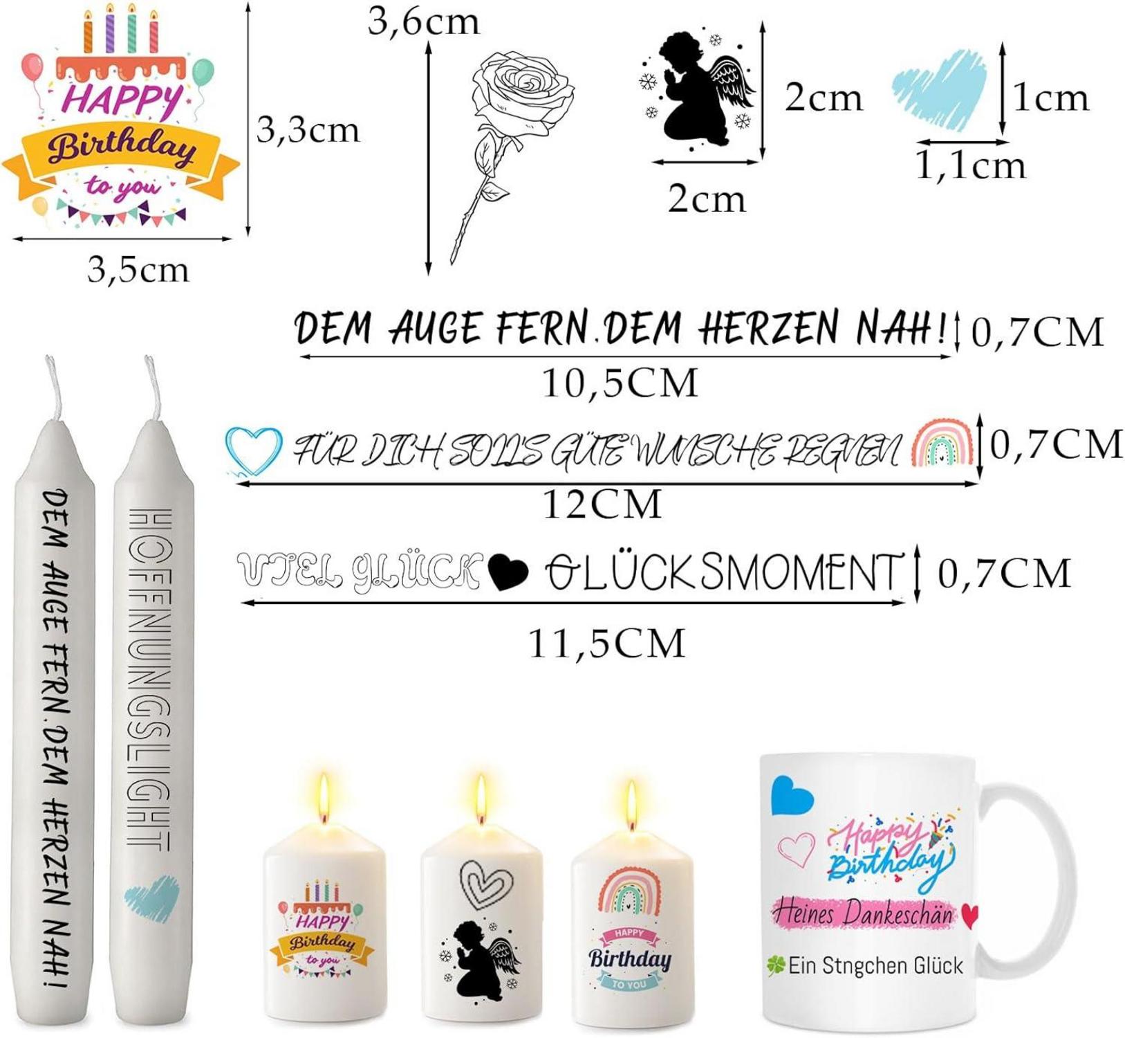 Kerzentattoos 200+ Muster Wasserschiebefolie DIY Geschenk