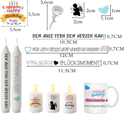 Kerzentattoos 200+ Muster Wasserschiebefolie DIY Geschenk