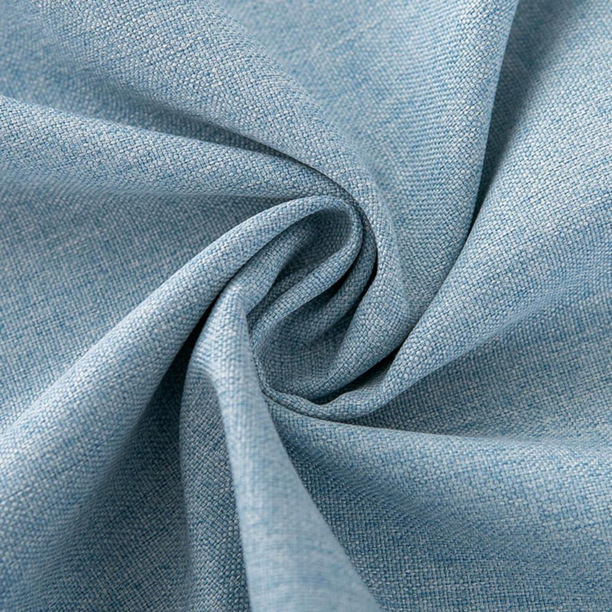 Runde Baumwoll-Leinen Tischdecke wasserabweisend – Ø 280 cm Hellblau