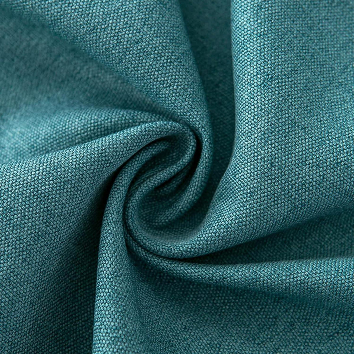 Runde Baumwoll-Leinen Tischdecke pfauenblau, 240 cm – Schmutzabweisend