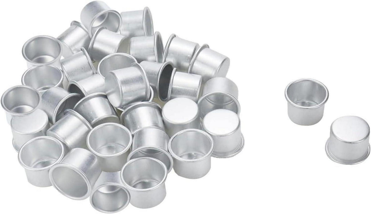 Kerzenhalter Set für Stabkerzen Silber Metall 40 Stück