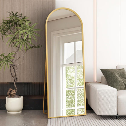 Ganzkörperspiegel Bogenförmig Gold | 165x60cm, Stehend & Wandmontage