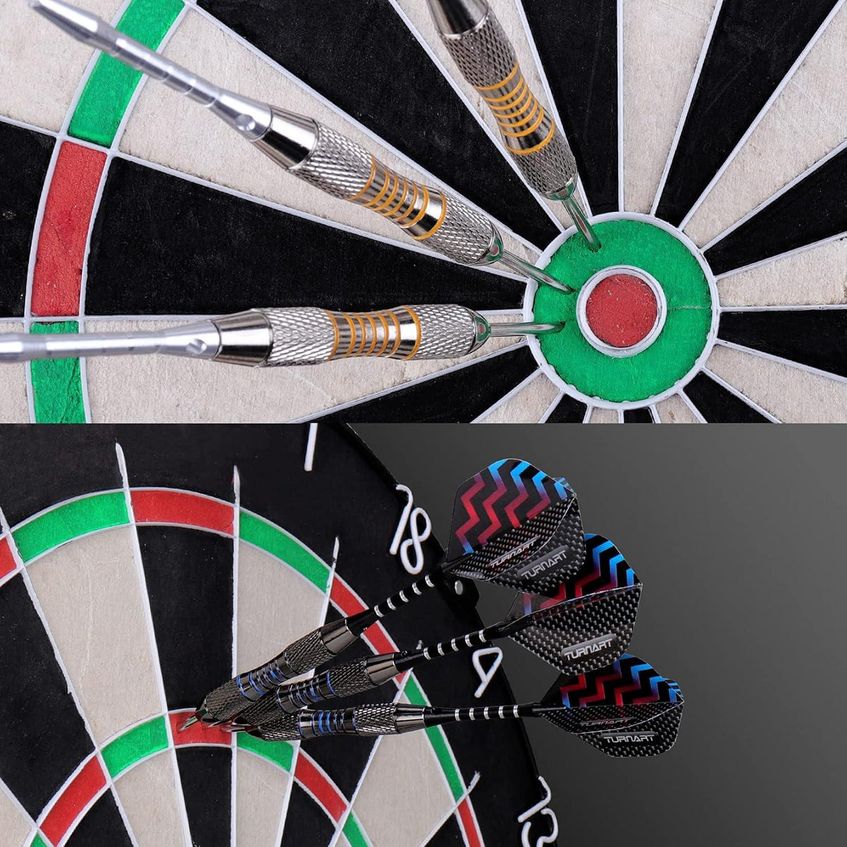 Professionelle Turnart Dartpfeile Set 24g Steeldarts 9 Stück mit Etui