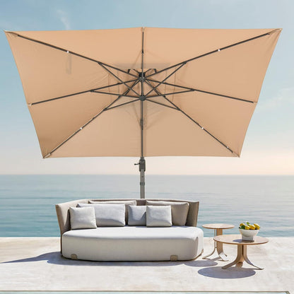 Sonnenschirm 300x400cm Rechteckig mit Ständer Kurbel