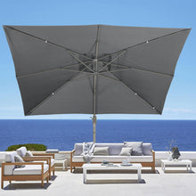 Sonnenschirm 300x400 cm Rechteckig mit Ständer und Kurbel