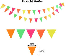 VIKY® Neon Party Deko Set Schwarzlicht Papiergirlande
