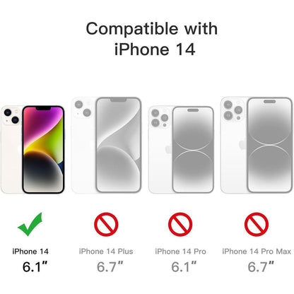 iPhone 14 Hülle transparent, stoßfest, Sierrablau