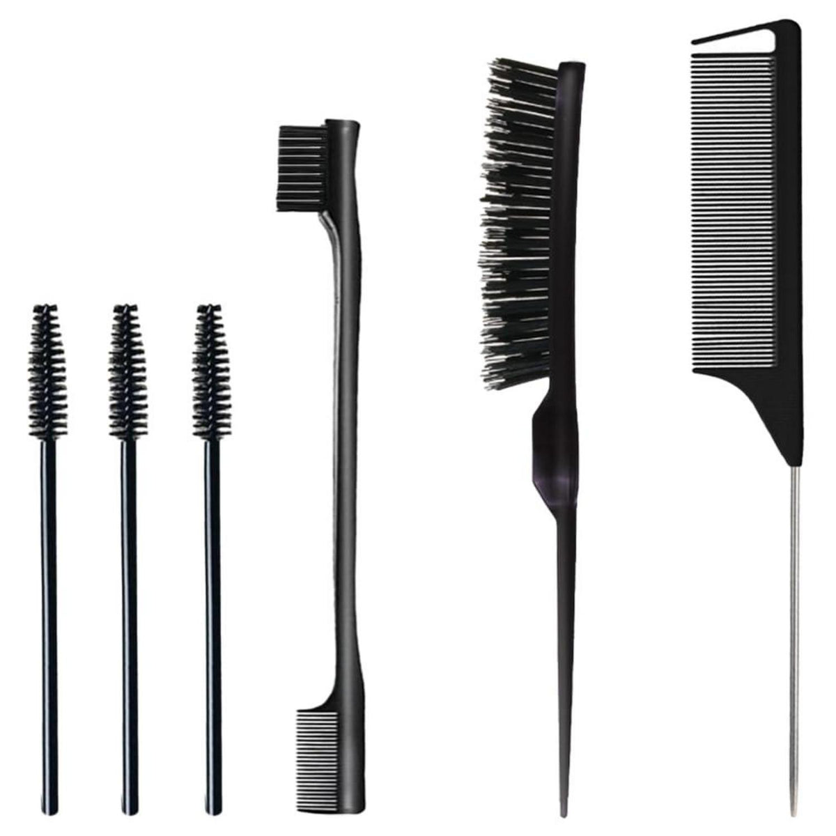 6er-Set Haarkamm-Set mit Borstenbürste und Kantenbürste