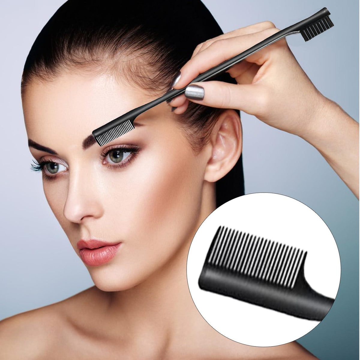 6er-Set Haarkamm-Bürsten-Set für Damen, Schwarz