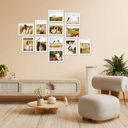 Bilderrahmen Set 15x20 cm Weiß Fotorahmen 12 Stück Wand