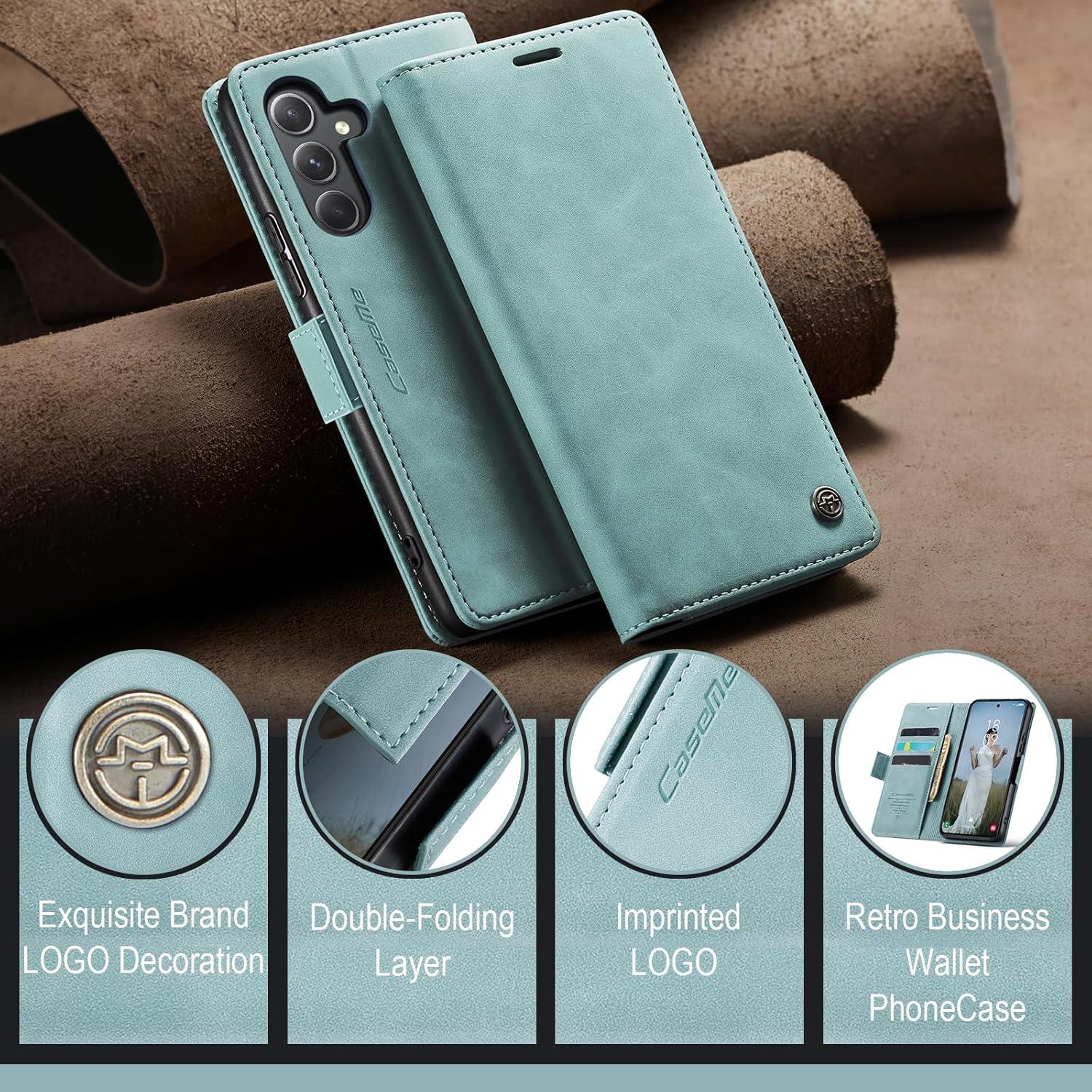 Handyhülle Samsung Galaxy A54 5G Leder RFID Flip Case Standfunktion