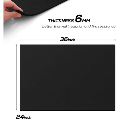 Hitzeschutzmatte 60x90 cm, feuerfeste Unterlage für Brandschutz