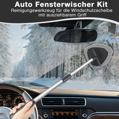 Auto Scheibenreiniger Set mit Verlängerung & Mikrofaserpads
