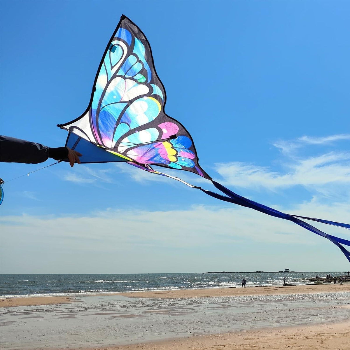 Schmetterlingsdrachen für Kinder und Erwachsene, einfach zu fliegen, lila