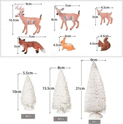Mini Weihnachten Figuren Set 14 Stk. Weihnachtsbaum Ornament