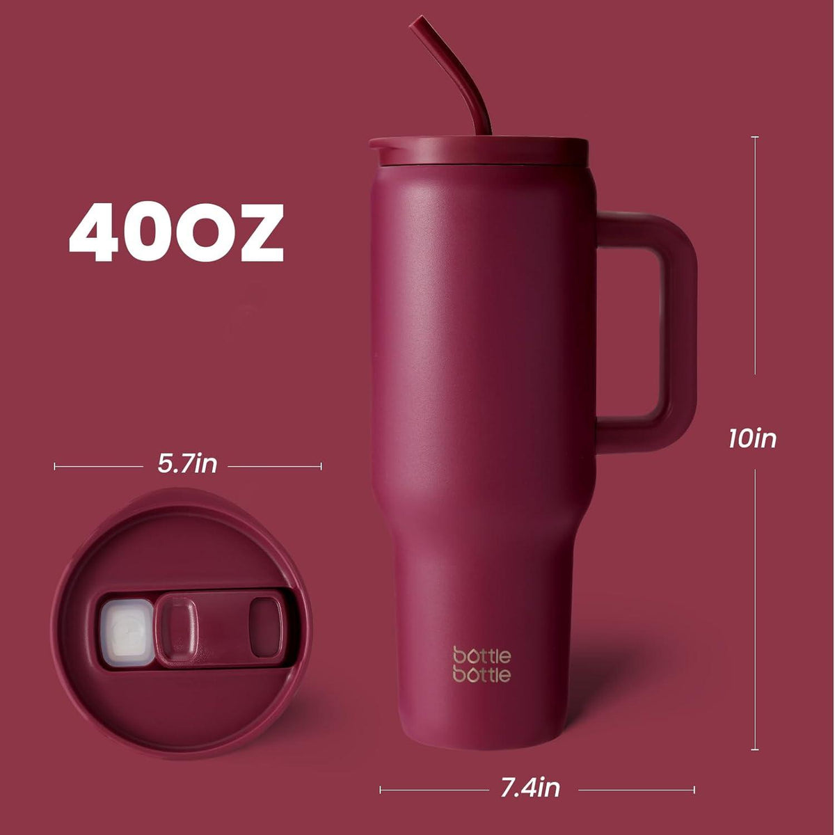 Isolierter Kaffeebecher 40oz Edelstahl mit Griff und