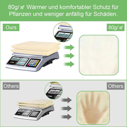 2er Set Frostschutz Pflanzen Winter 180x120cm 80g/㎡ Winterschutz