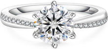 Damen Moissanit Verlobungsring 1,5 Karat Diamant VVS1 925 Silber