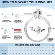 Moissanite Damen Verlobungsring 1,5 Karat D VVS1 925 Silber