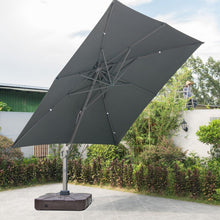 LKINBO Sonnenschirm 300x300 cm Quadratisch mit Ständer