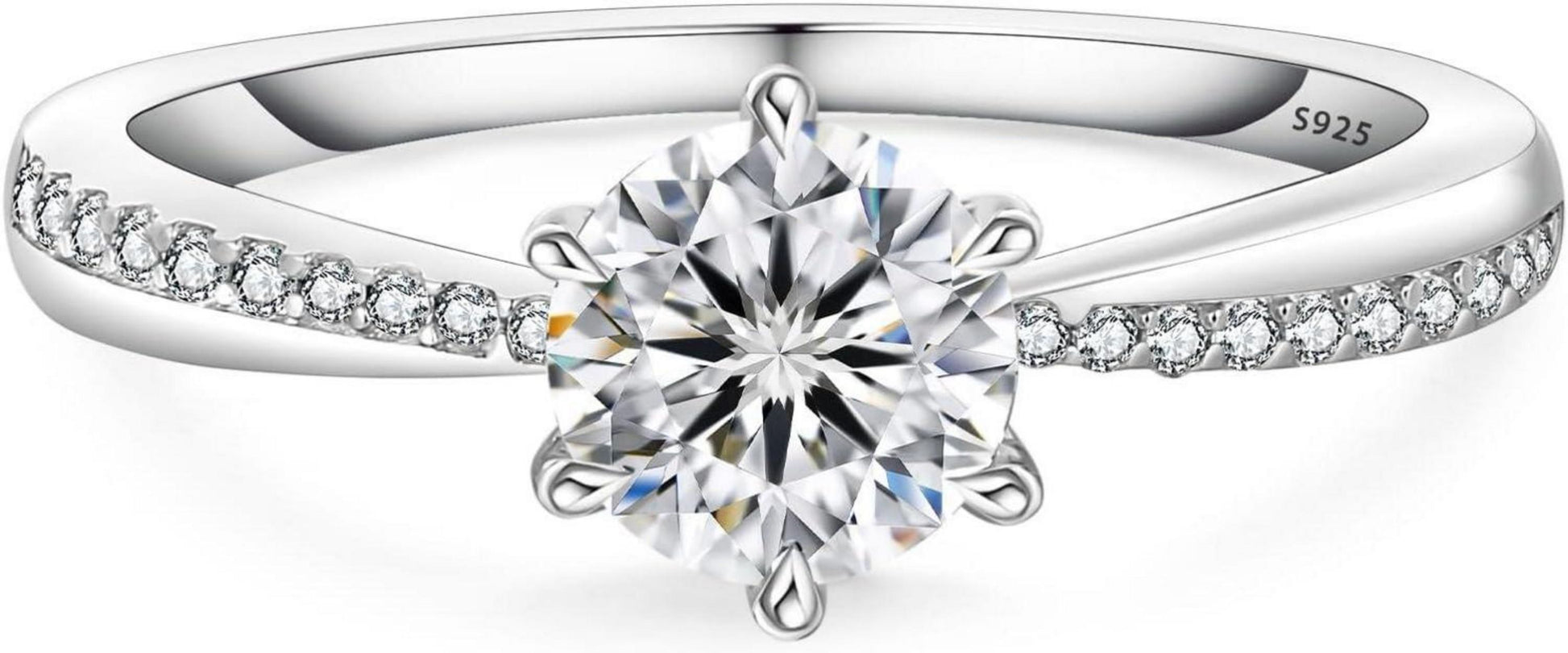 Moissanite Verlobungsring 1.0 Karat D 56
