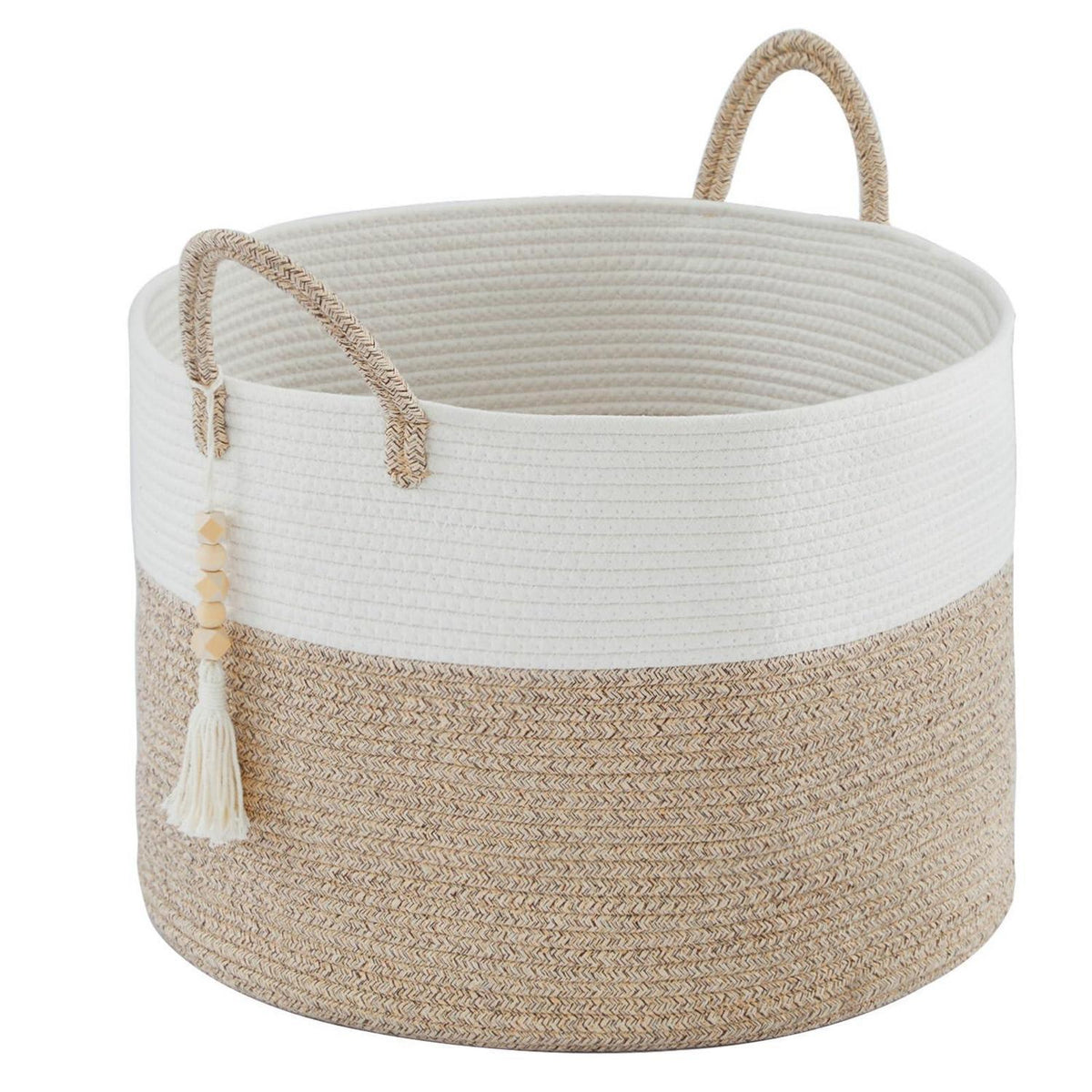Geflochtener Wäschekorb Braun 50x33cm – Großes Aufbewahrungsgeflecht