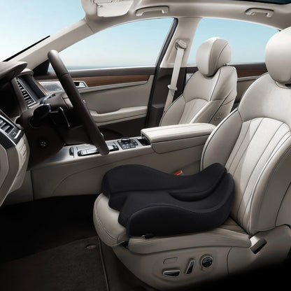 Orthopädisches Memory Foam Sitzkissen für Bürostuhl und Auto, Schwarz