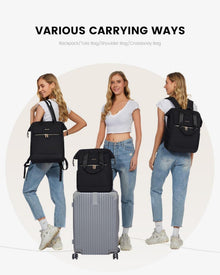 Schulrucksack Schwarz Mädchen Damen 15,6 Zoll Laptop