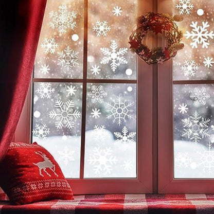 Schneeflocken Fensterdeko – 302 PCS Wiederverwendbar Weihnachten