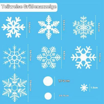 Schneeflocken Fensterdeko – 302 PCS Wiederverwendbar Weihnachten