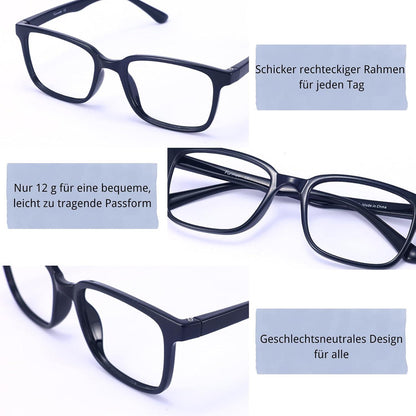Blaulichtfilter Brille Damen Herren – Computerbrille ohne Sehstärke